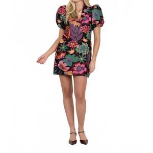 NEW EMILY MCCARTHY hampton mini dress in midnight garden